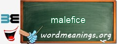WordMeaning blackboard for malefice